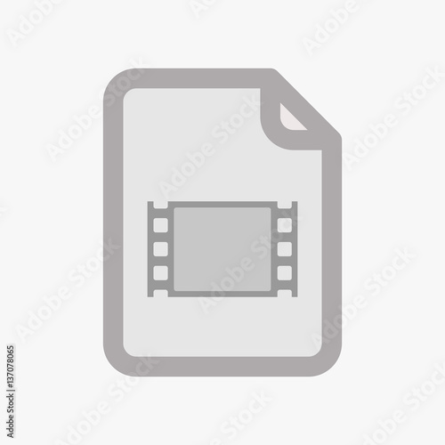 Isolated document with a film photogram