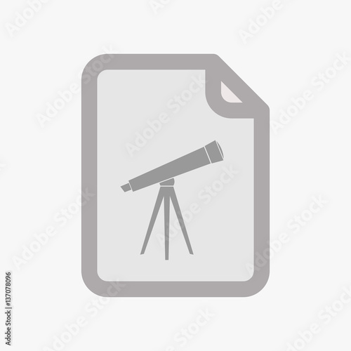 Isolated document with a telescope