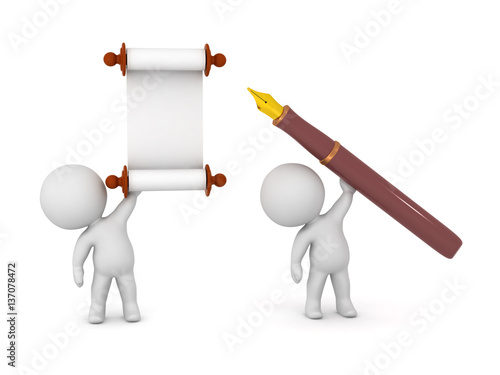 3D Characters with Scroll and Pen