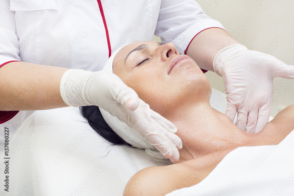 Process of massage and facials in beauty salon Process of massage and facials in beauty salon