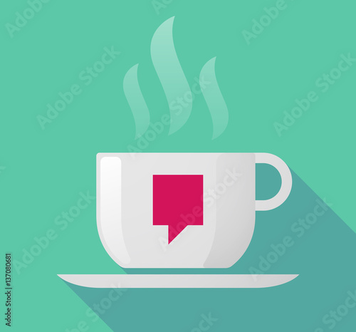 Long shadow mug with a tooltip