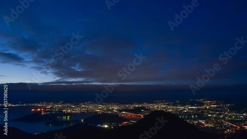 広島の夜景　絵下山展望台からの眺め