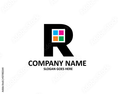R Letter House Logo