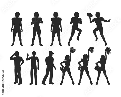 Football Players, Coaches, Cheerleading Girls