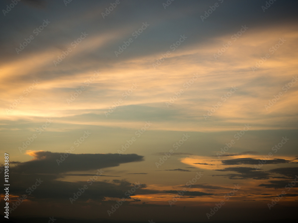 Sunset sky background