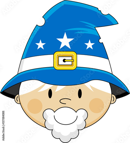 Cute Cartoon Magical Wizard