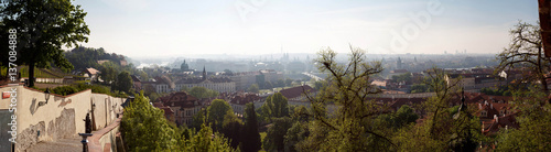 Wallpaper Mural panoramic view of buildings with red roofs in Prague Torontodigital.ca
