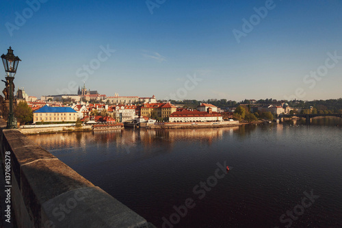incredible view of old buildings and the river © myronovychoksana