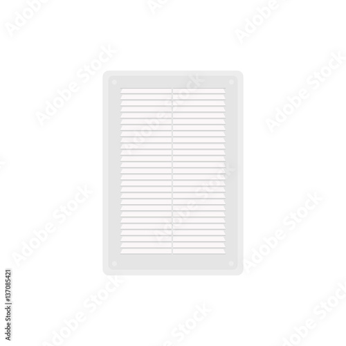 Plastic ventilation grille for areas of the vector