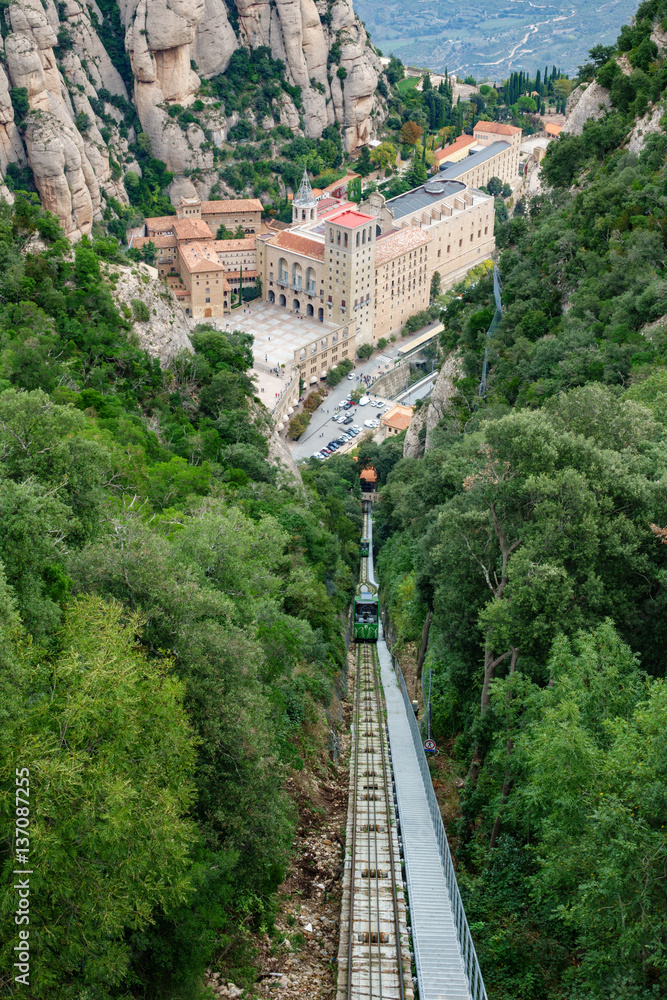 Monastery of Santa Maria de Montserrat and funicular railway
