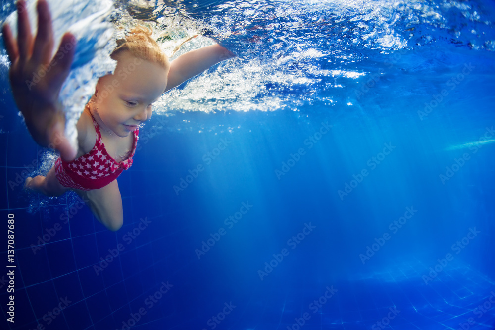 Baby girl swimming online