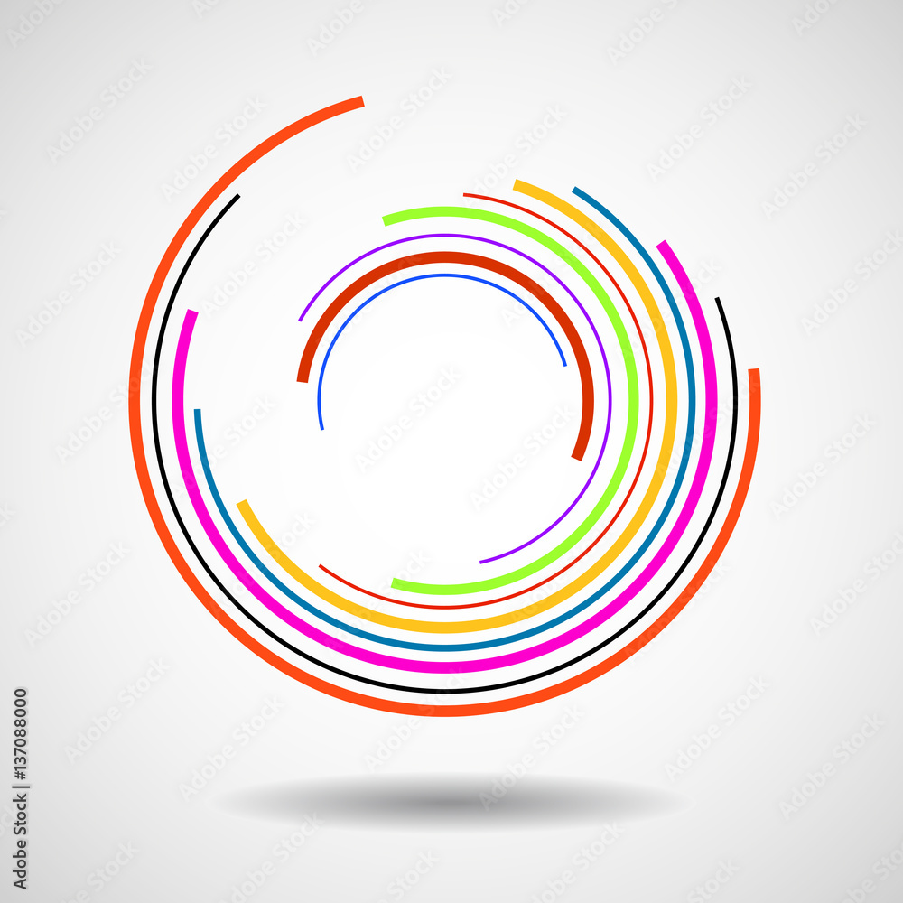 Abstract technology circles, geometric logo, vector illustration Abstract technology circles, geometric logo, vector illustration