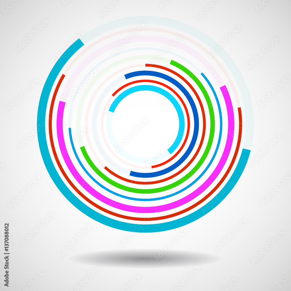 Abstract technology circles, geometric logo, vector illustration Abstract technology circles, geometric logo, vector illustration