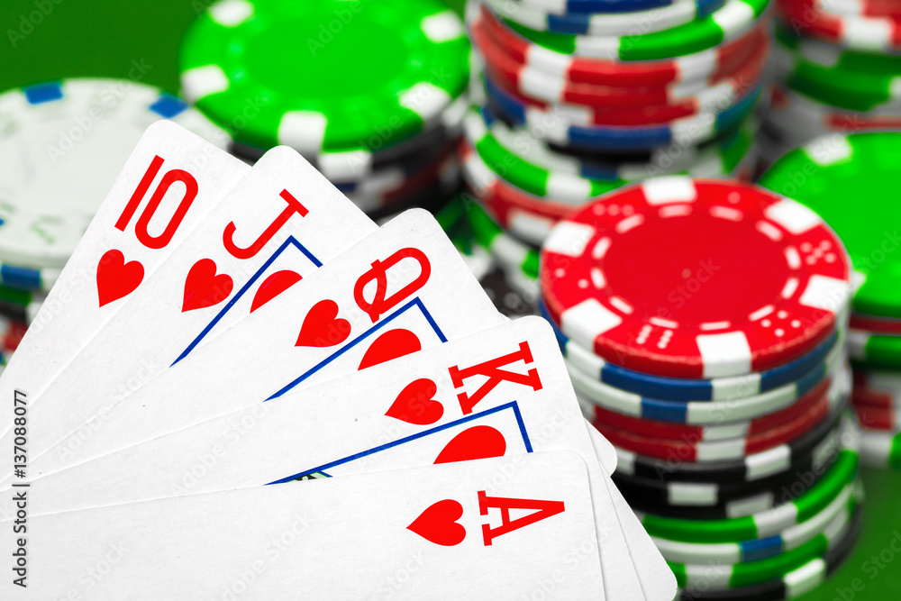 poker chips on the table poker chips on the table