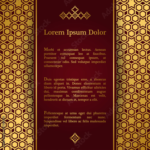 Invitation card with arabesque decor