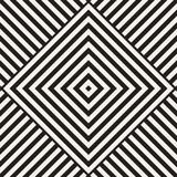 Repeating Geometric Stripes Tiling. Vector Seamless Monochrome Pattern