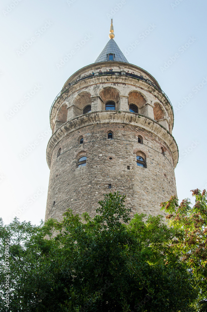 TURKEY, ISTANBUL - OCTOBER 19, 2015 Galata tower