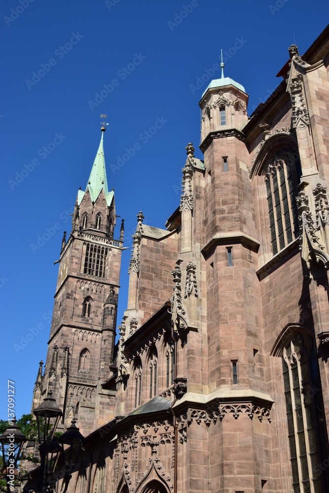 Fototapeta premium View in the city of Nuremberg, Bavaria, Germany