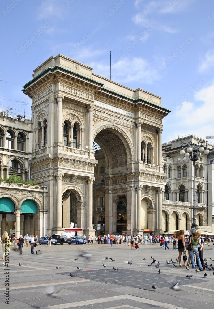  Galleria Vittorio Emanuele II in Milan. Lombardy. Italy