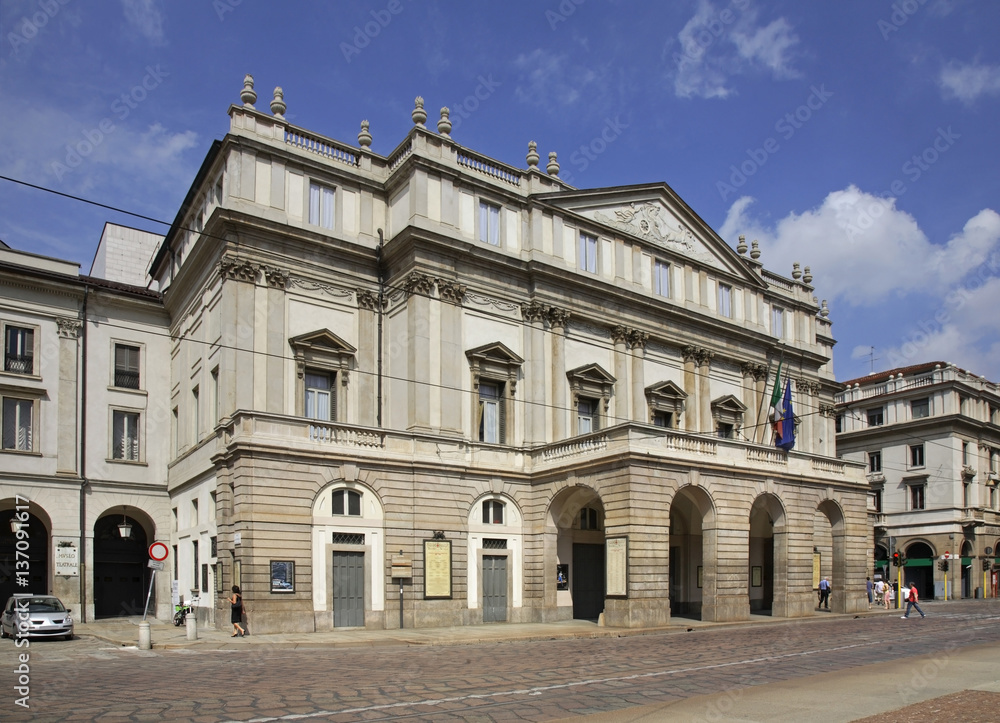 La Scala opera house in Milan. Lombardy. Italy