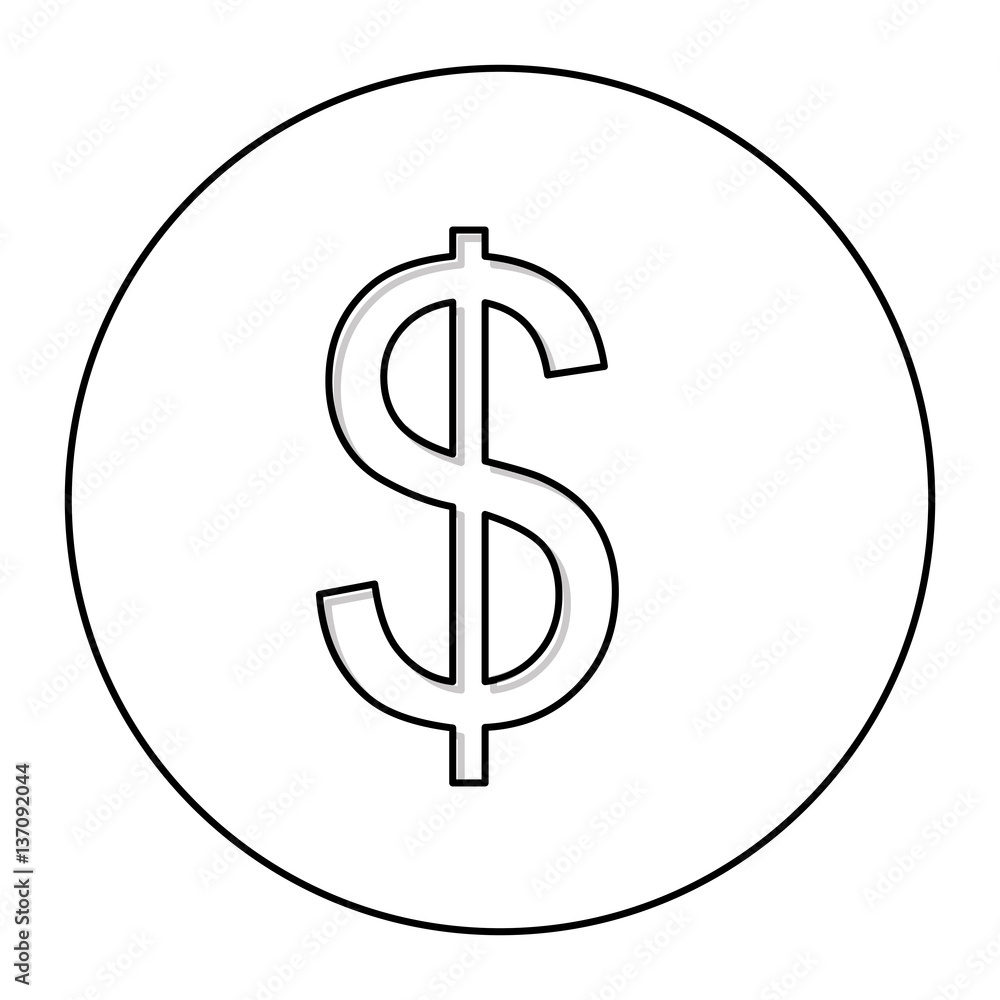 Dollar currency symbol icon image, vector illustration Dollar currency symbol icon image, vector illustration