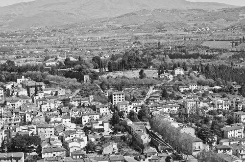 Panorama of the beautiful city of Arezzo in Tuscany - Italy