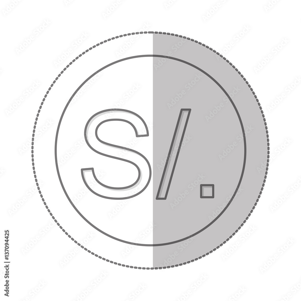 peruvian currency symbol icon image, vector illustration peruvian currency symbol icon image, vector illustration