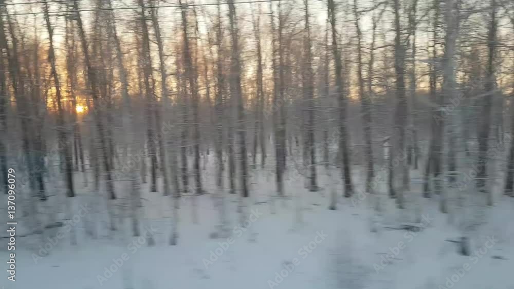 winter background with the sound of a train window winter background with the sound of a train window