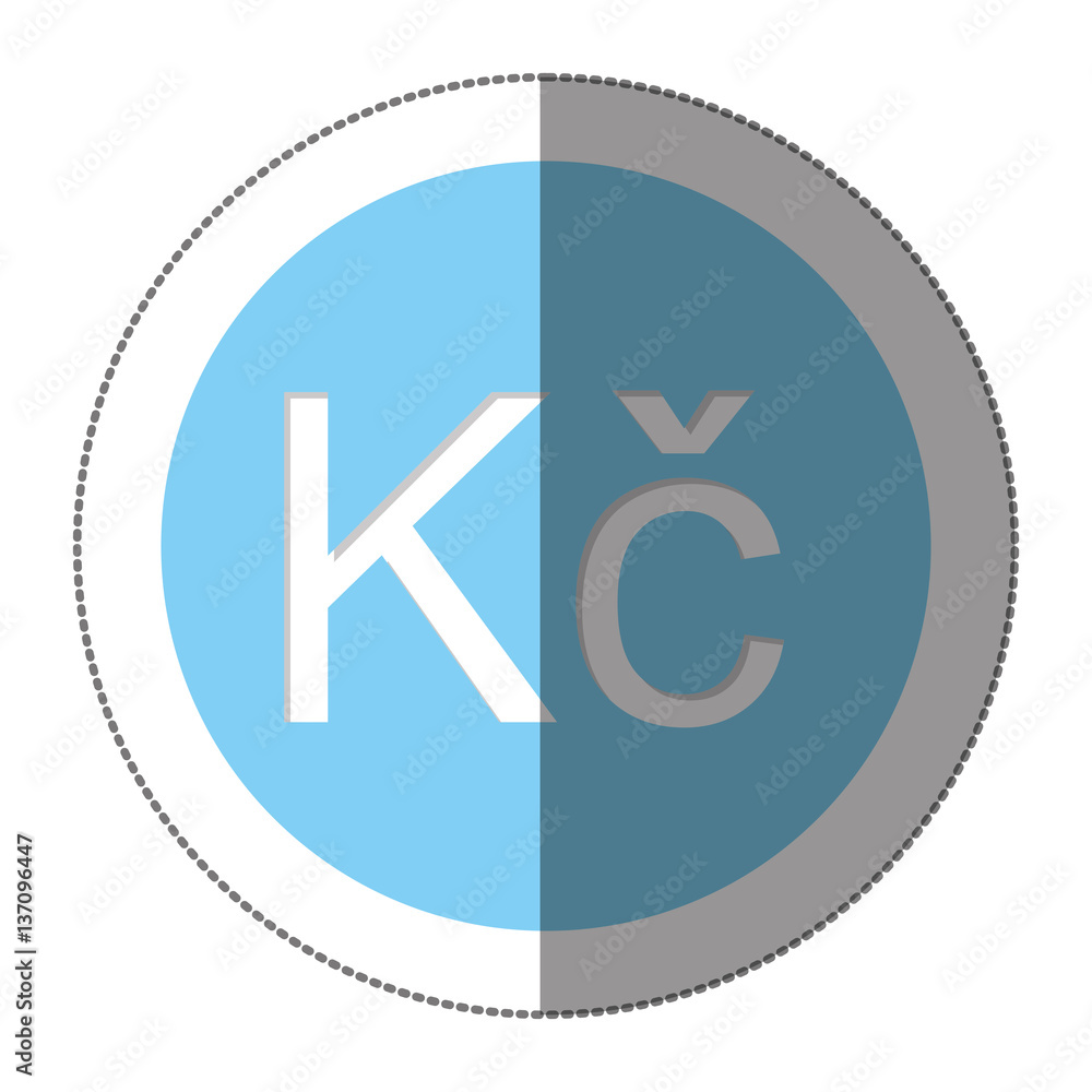 Czech crown currency symbol icon, vector illustration Czech crown currency symbol icon, vector illustration