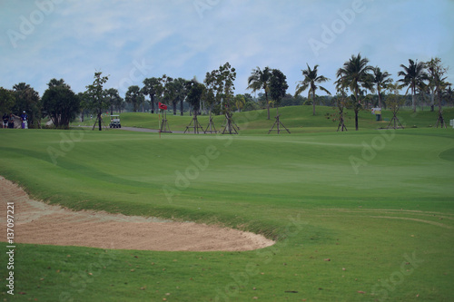 Golf course design created from harming natural resources, as well as many talented golfers.