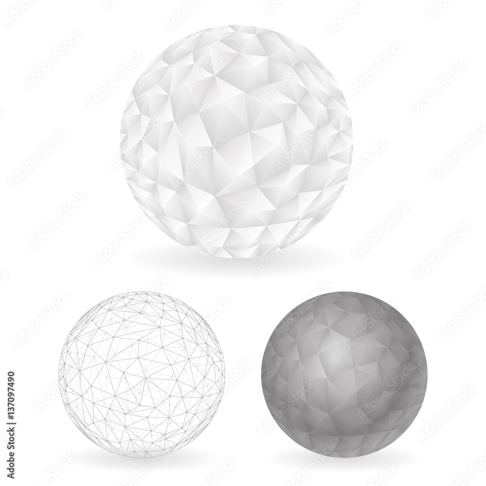 Geometric Design low Polygonal Sphere Template Abstract Background Vector Illustration Geometric Design low Polygonal Sphere Template Abstract Background Vector Illustration