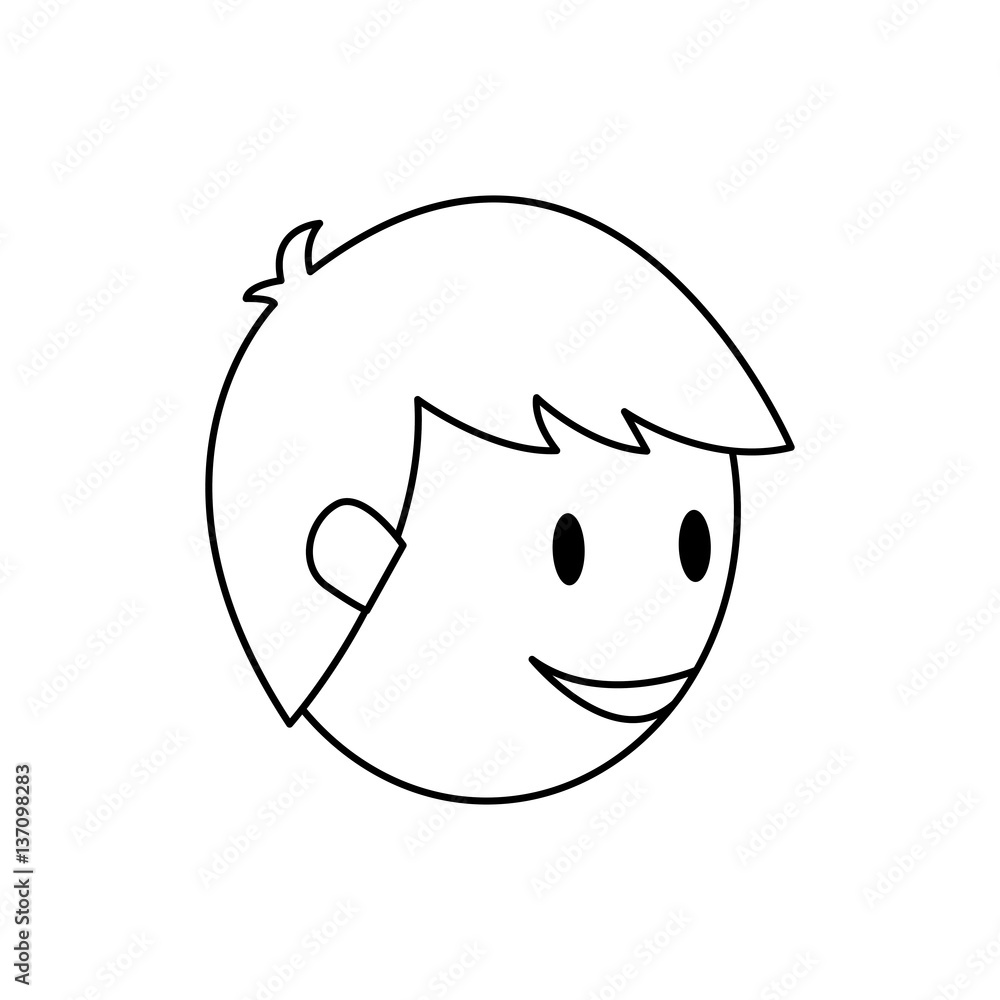 Man face cartoon icon vector illustration graphic design Man face cartoon icon vector illustration graphic design