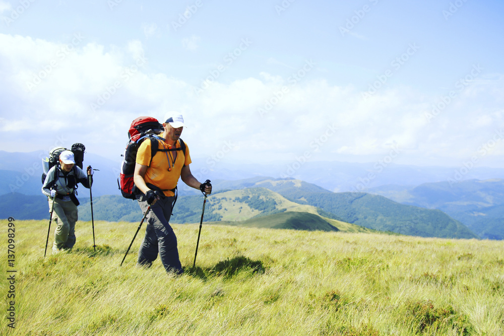 Summer hiking. Summer hiking.