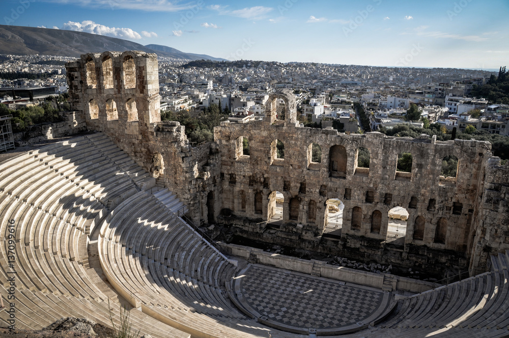The Odeon of Herodes Atticus in Athens Acropolis