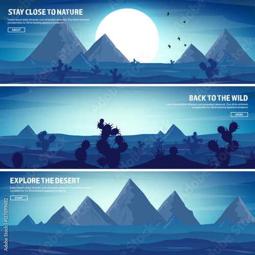 Desert trip. Extreme tourism and travelling. Back to nature. Sands.Exploring Africa. Horizont line with sky,stars. Mountaines, flying birds.Camels.