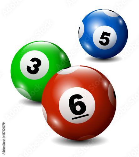 Vector Bingo / Lottery Number Balls Set 