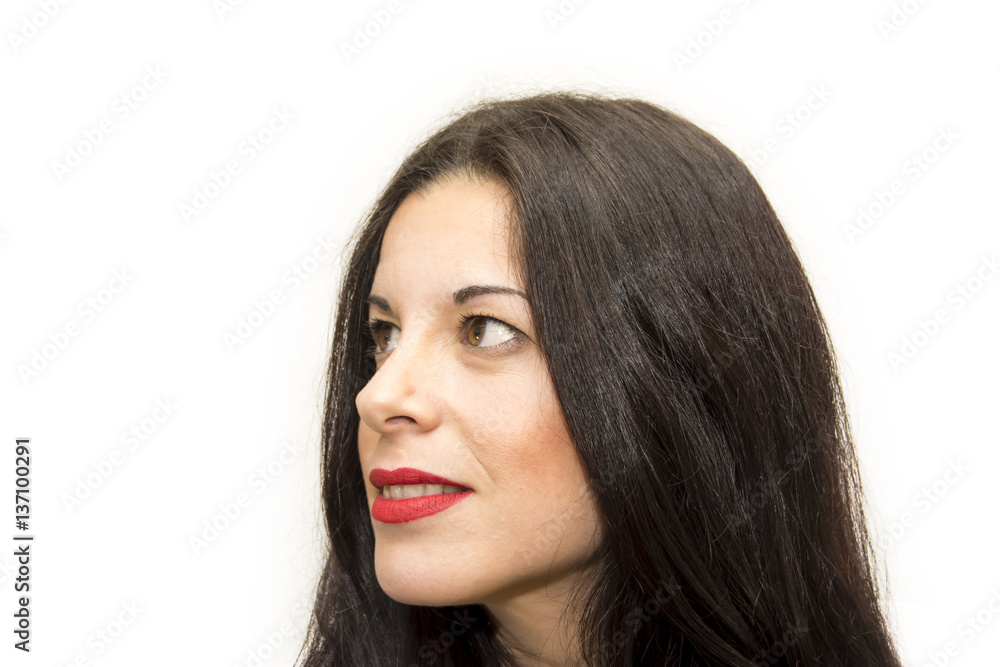 Beauty Woman Portrait over White Background Beauty Woman Portrait over White Background