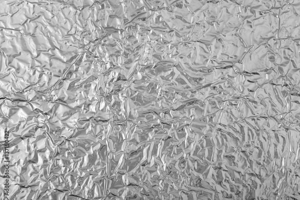 Fototapeta Urban Jungle Aluminium foil texture. Kitchen foil texture