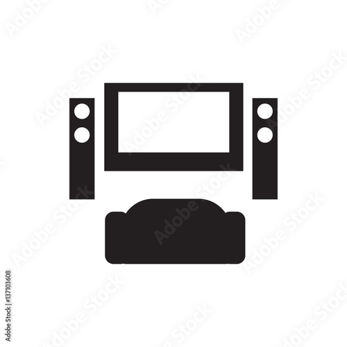TV system icon illustration