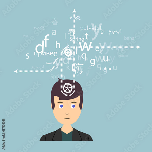 Learning a language, a polyglot. To speak in different languages.