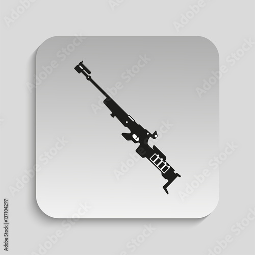 Rifle for biathlon. Vector icon.