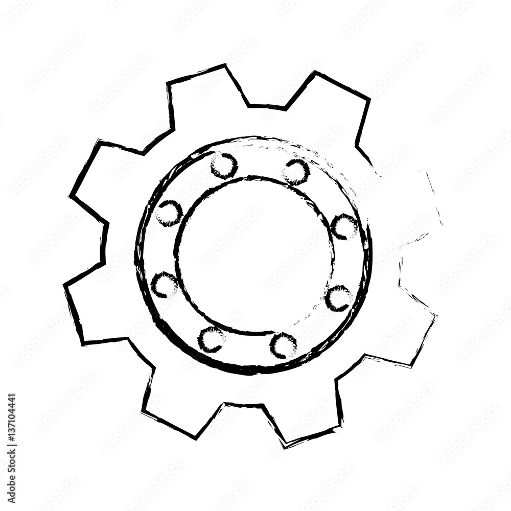 Gear industrial piece icon vector illustration graphic design