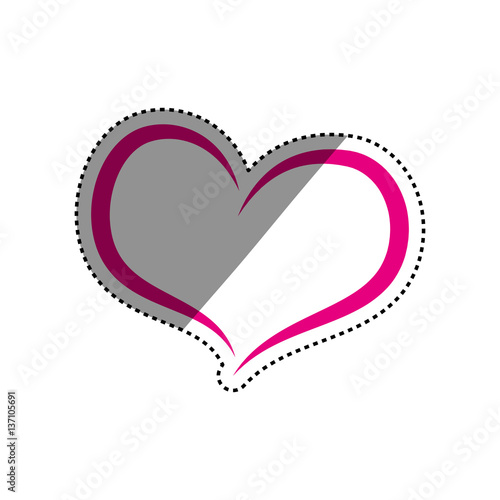 Heart and love icon vector illustration graphic design