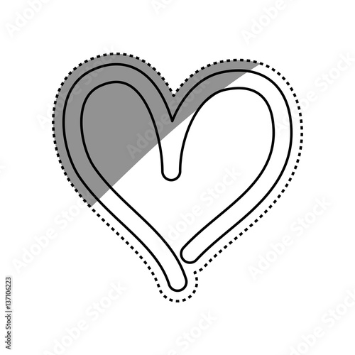 Heart and love icon vector illustration graphic design