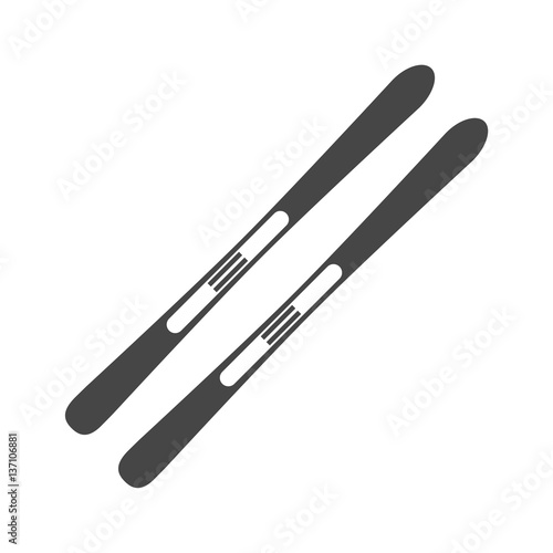 Ski icon. Vector illustration
