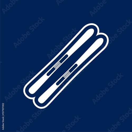 Ski icon. Vector illustration