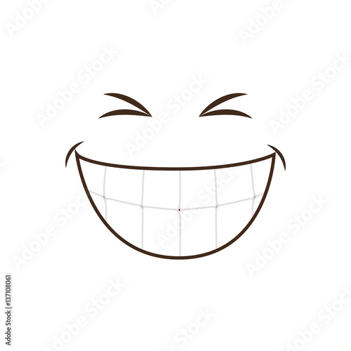 Mouth laughing cartoon icon vector illustration graphic design