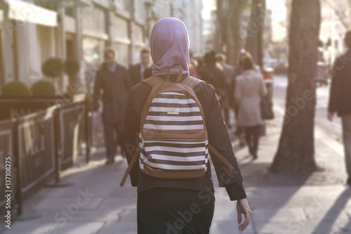 Woman with headscarf