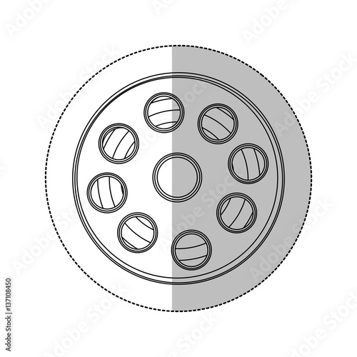 symbol short film icon image, vector illustration design