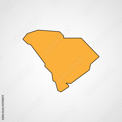 South Carolina map. Vector